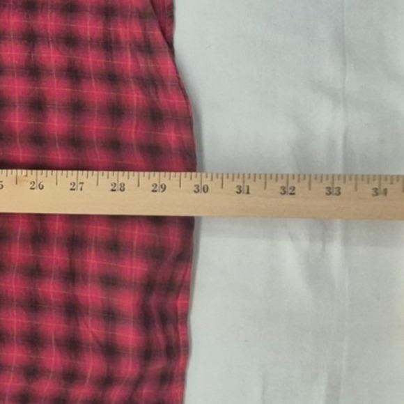 VTG Patagonia men's red/black check shirt LG button up LS Organic Cotton pocket - Picture 12 of 14